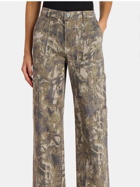 No Boundaries Women's Camouflage Wide-Leg Cargo Pants - Brown & Green